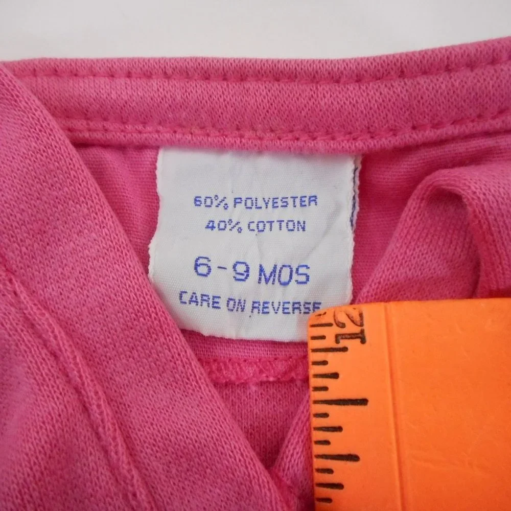 Vintage Oshkosh B'Gosh Overalls 6-9 Mo Vestbak USA Pink